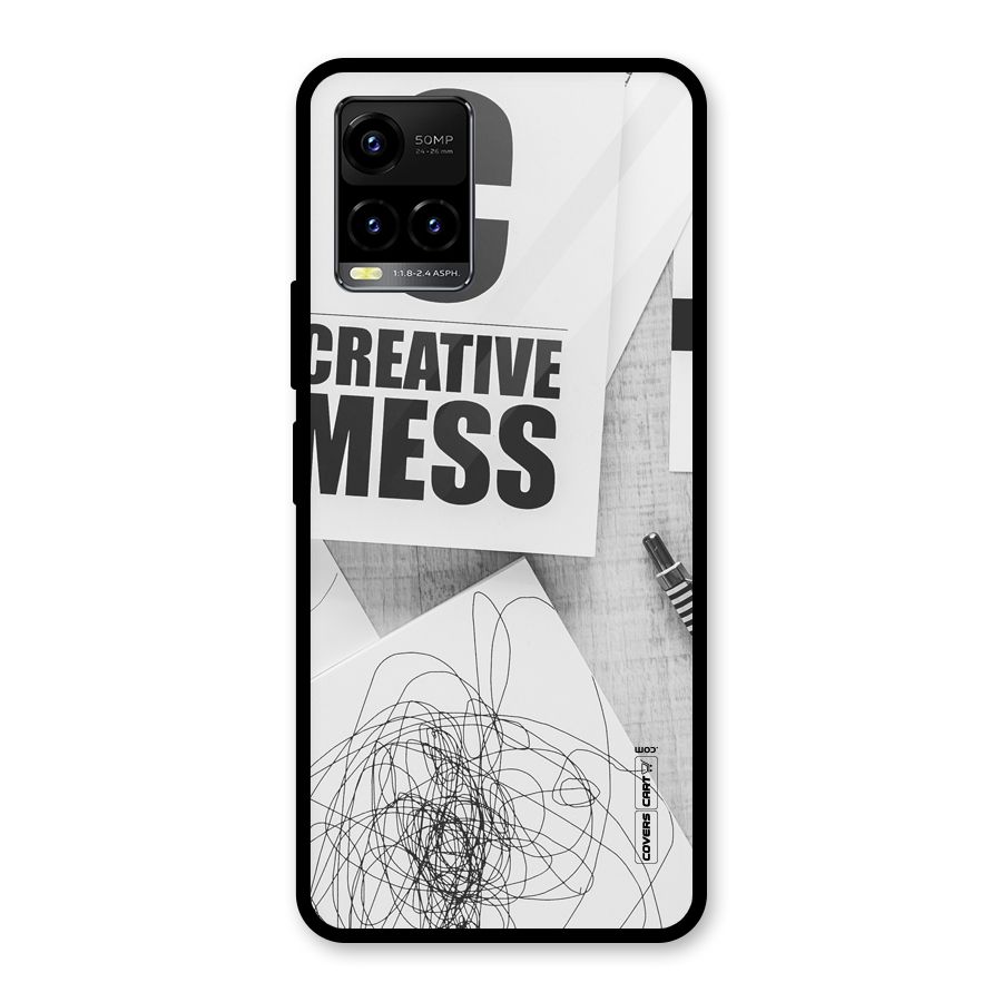Creative Mess Glass Back Case for Vivo Y21T