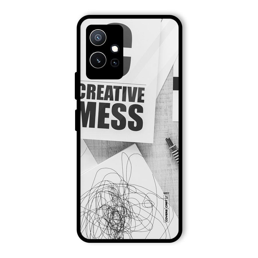 Creative Mess Glass Back Case for Vivo Y75 5G