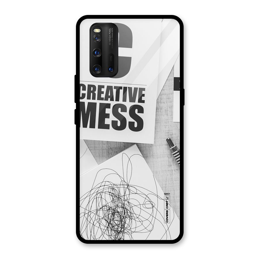Creative Mess Glass Back Case for Vivo iQOO 3