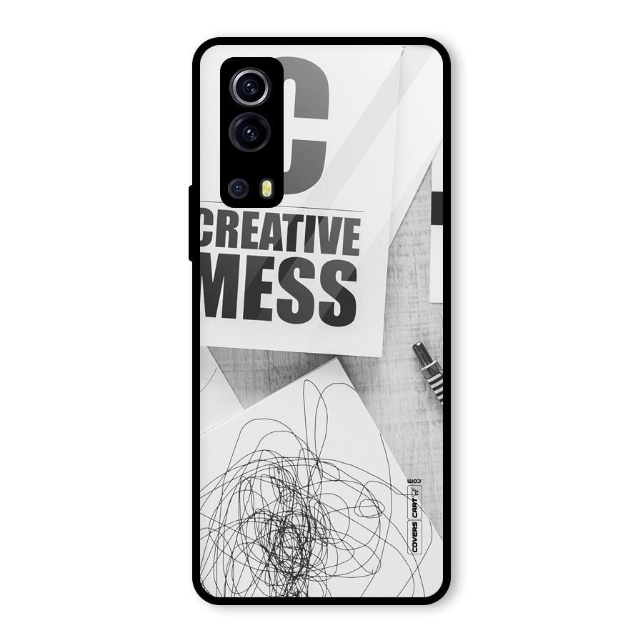 Creative Mess Glass Back Case for Vivo iQOO Z3