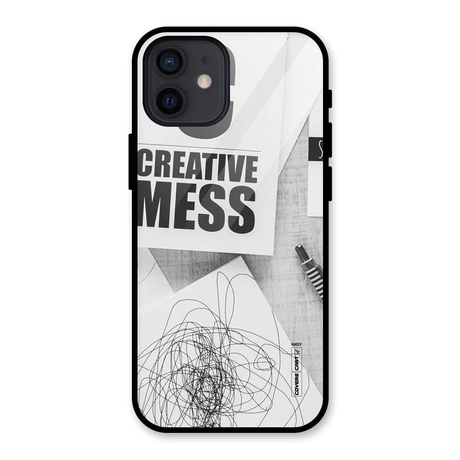 Creative Mess Glass Back Case for iPhone 12