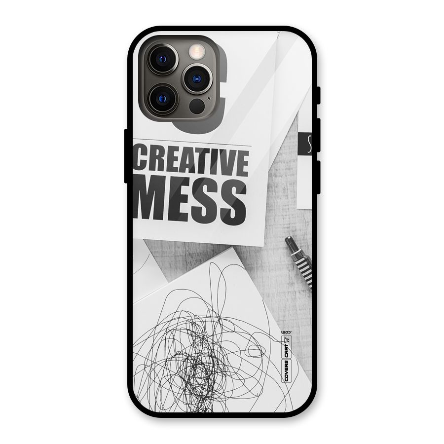 Creative Mess Glass Back Case for iPhone 12 Pro