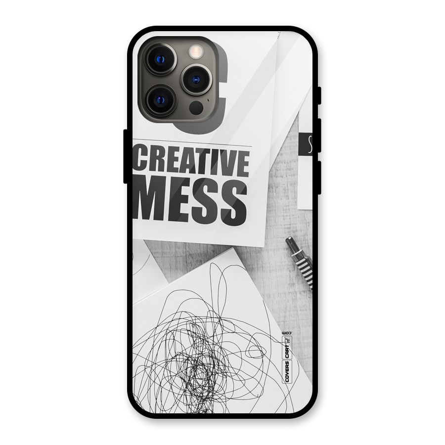 Creative Mess Glass Back Case for iPhone 12 Pro Max