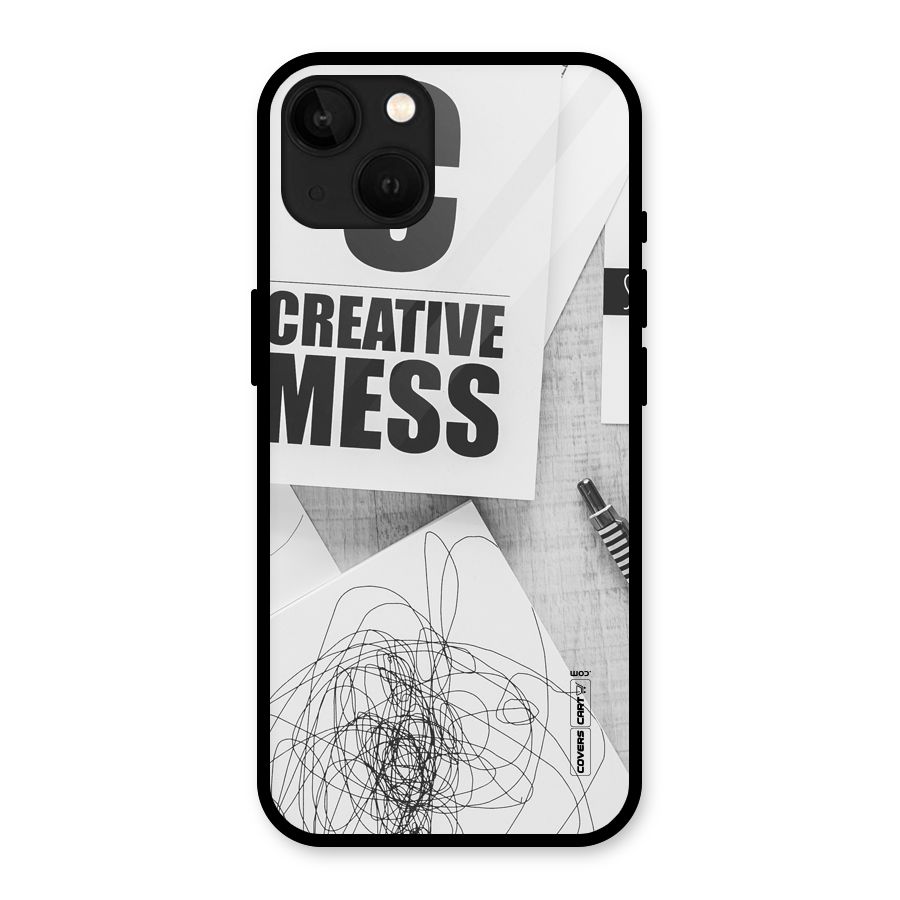 Creative Mess Glass Back Case for iPhone 13