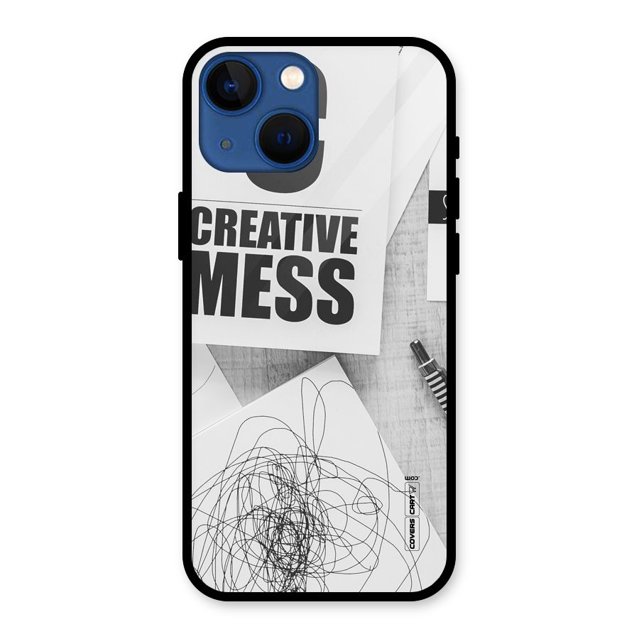 Creative Mess Glass Back Case for iPhone 13 Mini