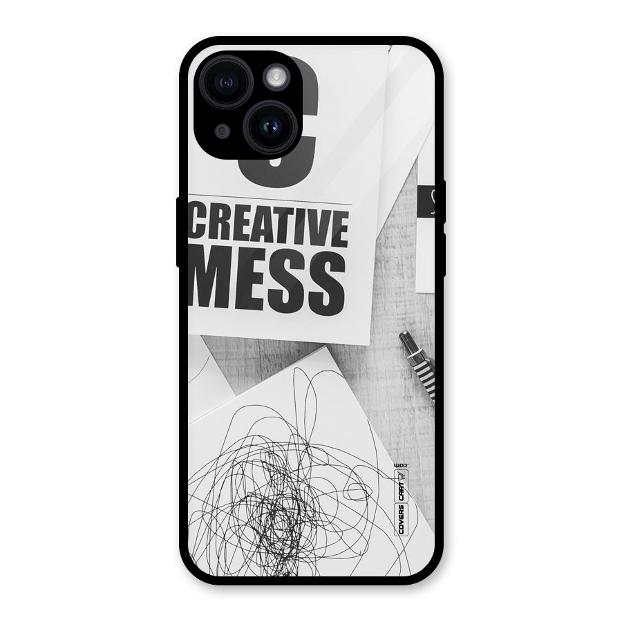 Creative Mess Glass Back Case for iPhone 14