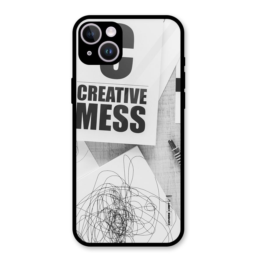 Creative Mess Glass Back Case for iPhone 14 Plus
