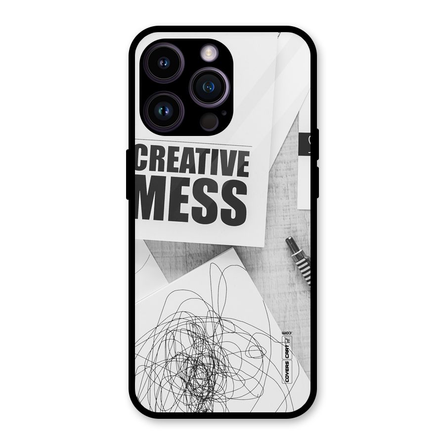 Creative Mess Glass Back Case for iPhone 14 Pro Max