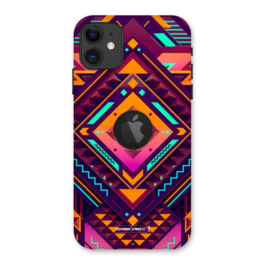 Creative Rhombus Back Case for iPhone 11 Logo Cut