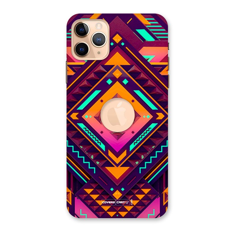 Creative Rhombus Back Case for iPhone 11 Pro Max Logo Cut