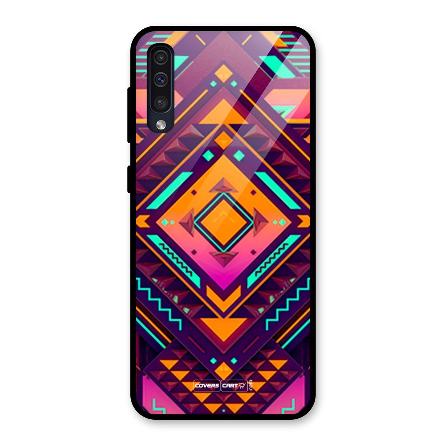 Creative Rhombus Glass Back Case for Galaxy A30s
