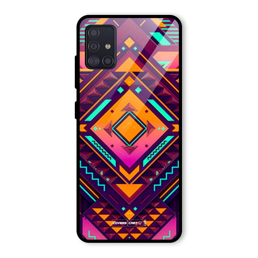 Creative Rhombus Glass Back Case for Galaxy A51