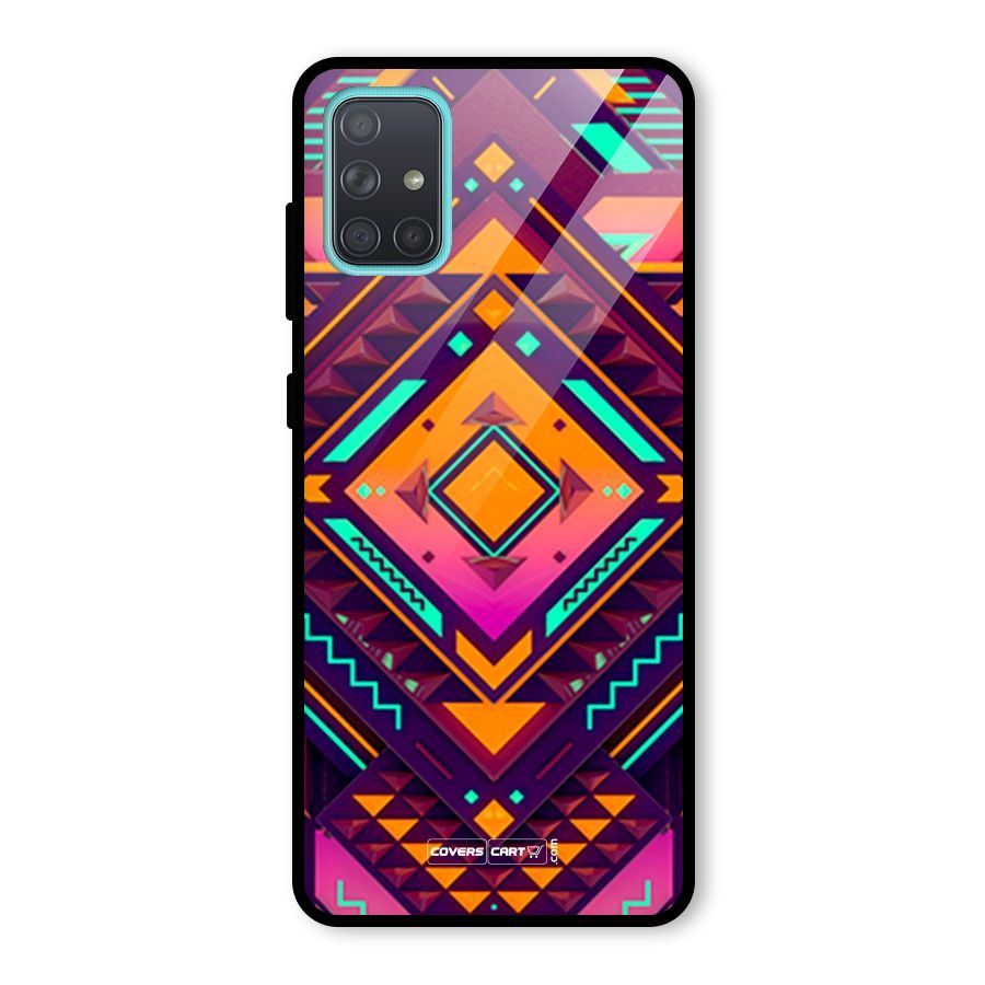 Creative Rhombus Glass Back Case for Galaxy A71