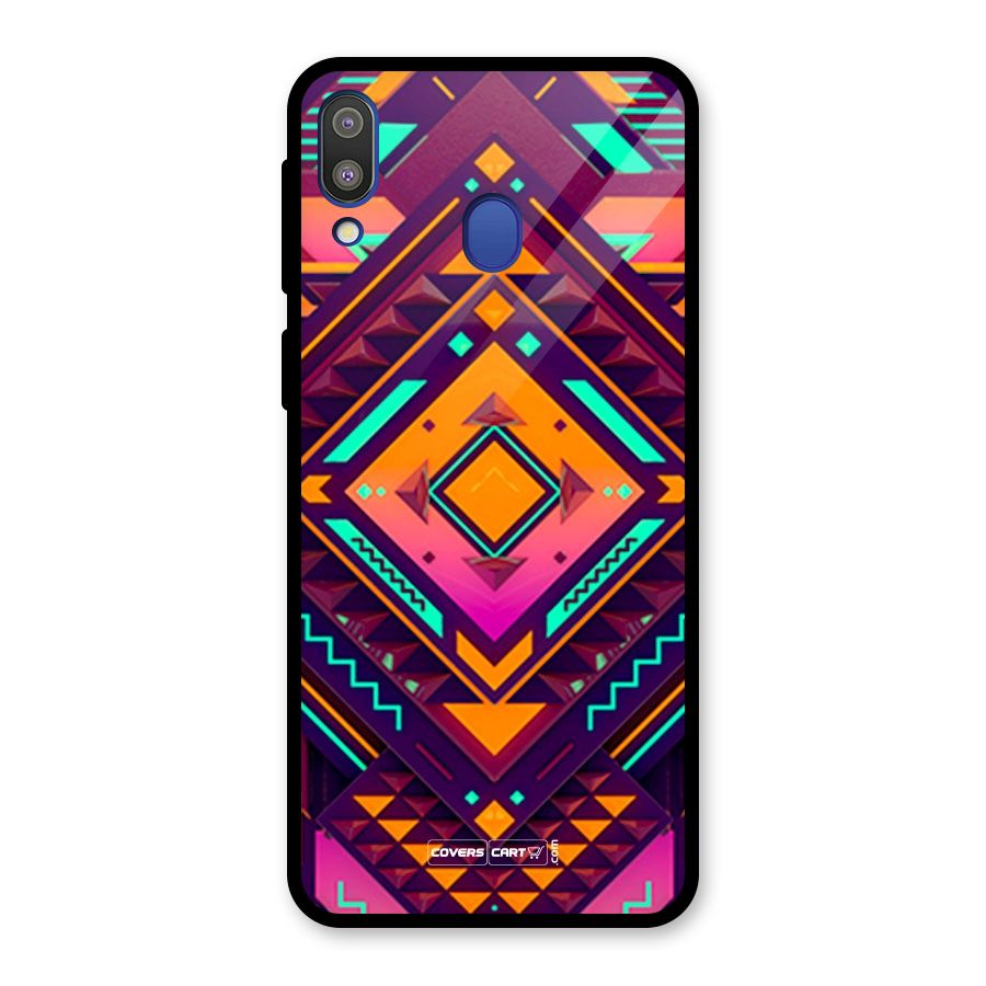 Creative Rhombus Glass Back Case for Galaxy M20