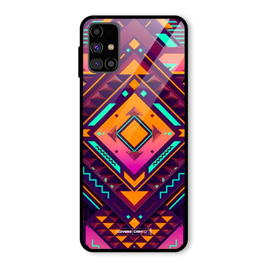 Creative Rhombus Glass Back Case for Galaxy M31s