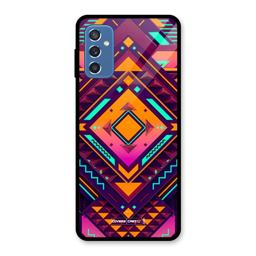 Creative Rhombus Glass Back Case for Galaxy M52 5G