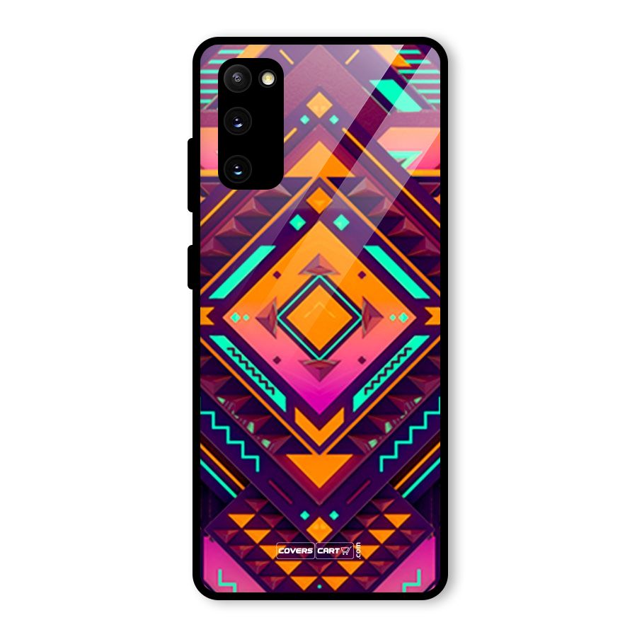 Creative Rhombus Glass Back Case for Galaxy S20 FE 5G