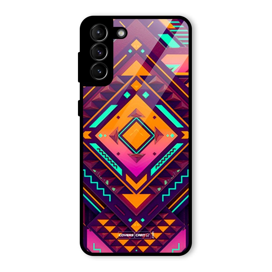 Creative Rhombus Glass Back Case for Galaxy S21 Plus