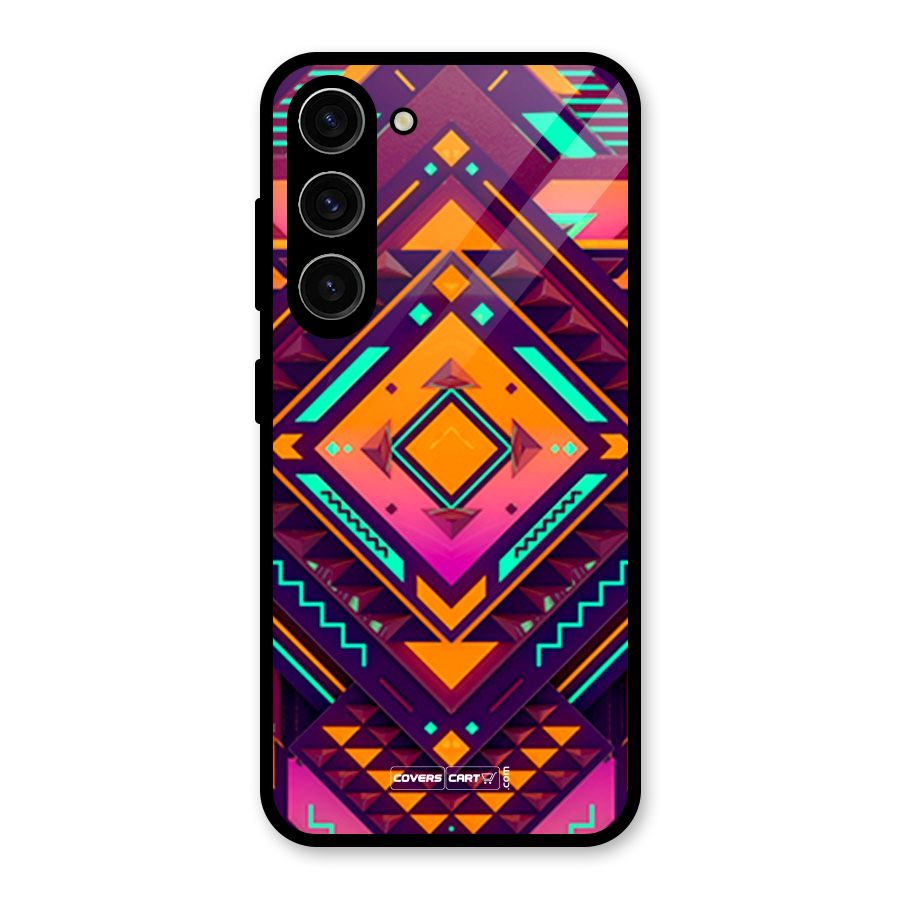 Creative Rhombus Glass Back Case for Galaxy S23