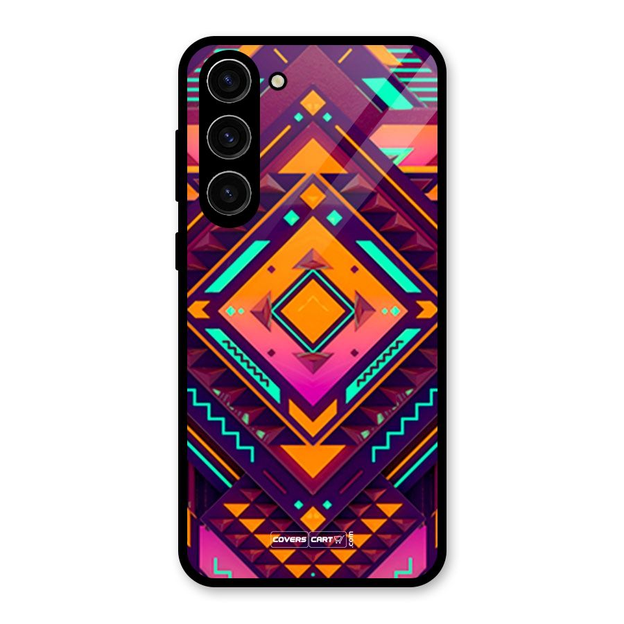 Creative Rhombus Glass Back Case for Galaxy S23 Plus