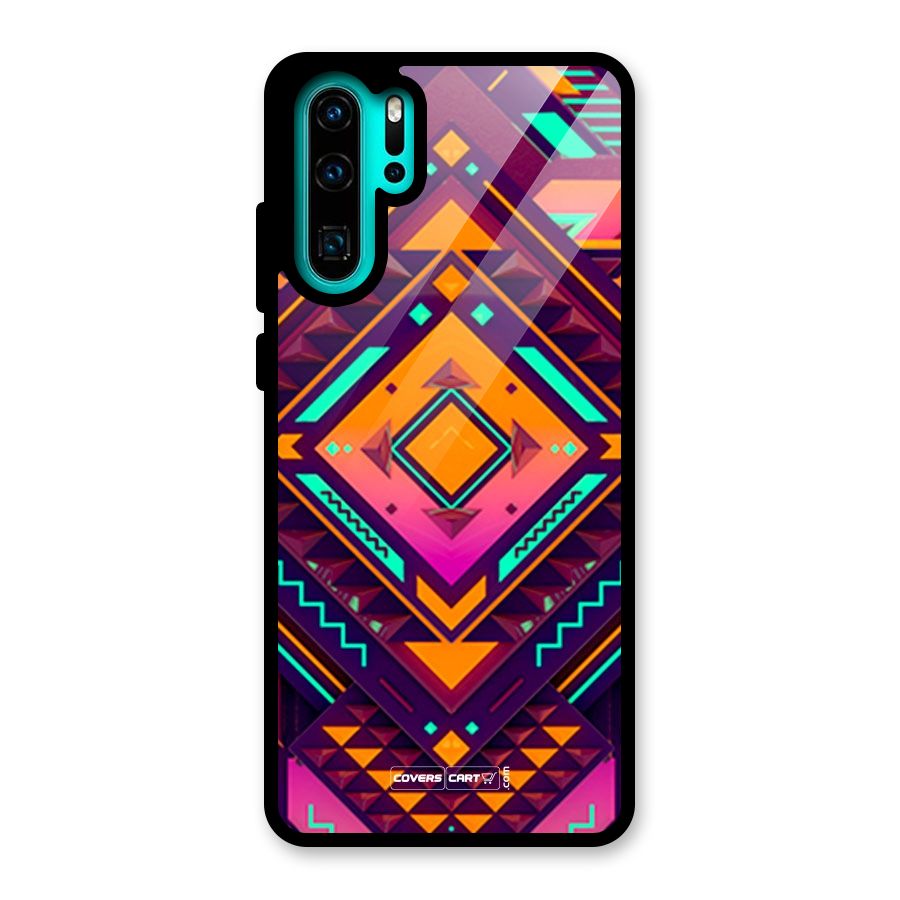 Creative Rhombus Glass Back Case for Huawei P30 Pro