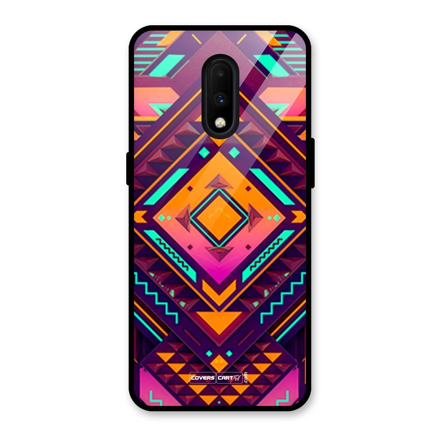Creative Rhombus Glass Back Case for OnePlus 7