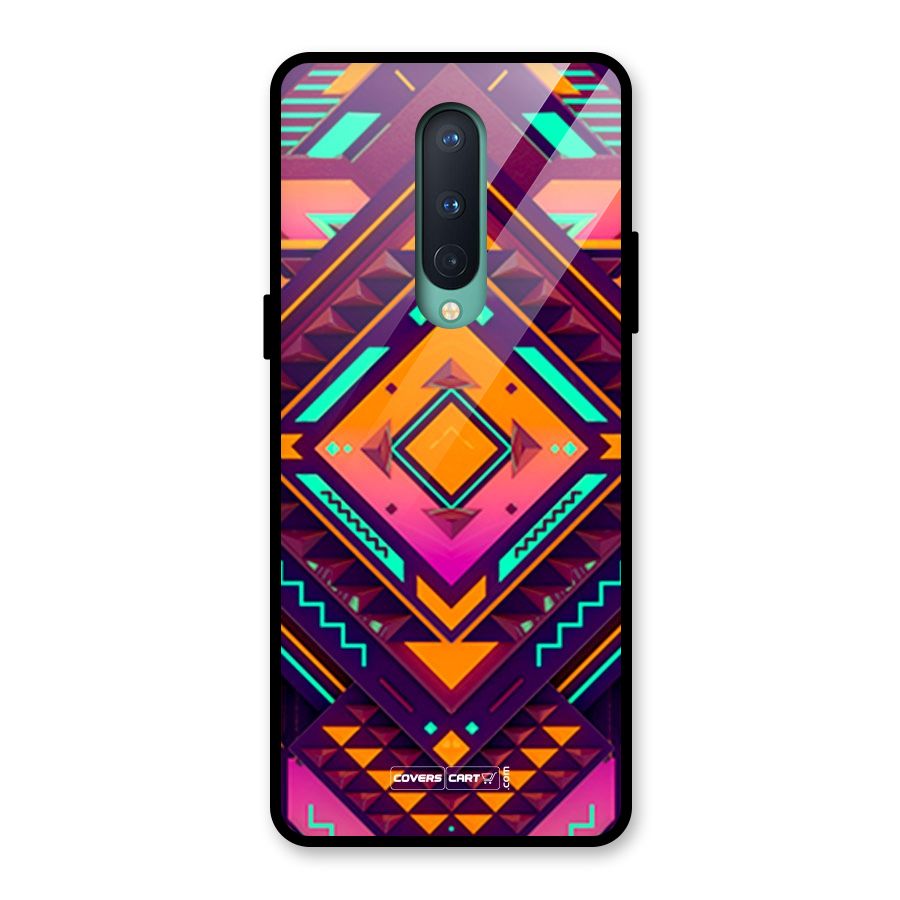 Creative Rhombus Glass Back Case for OnePlus 8