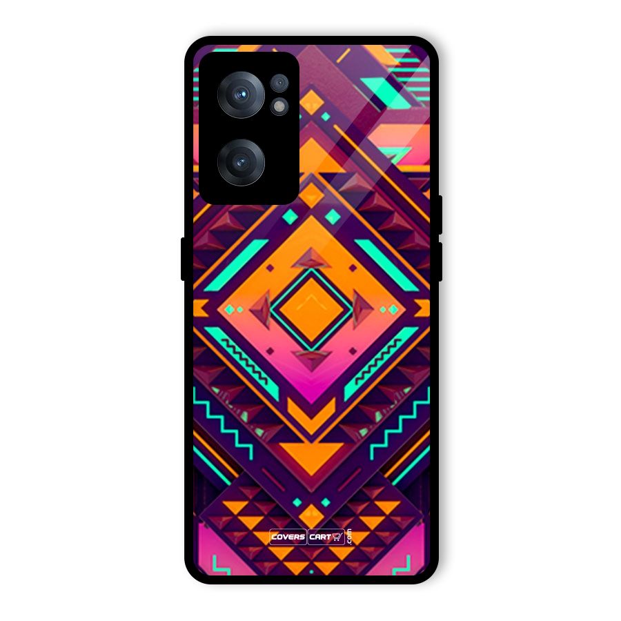 Creative Rhombus Glass Back Case for OnePlus Nord CE 2 5G
