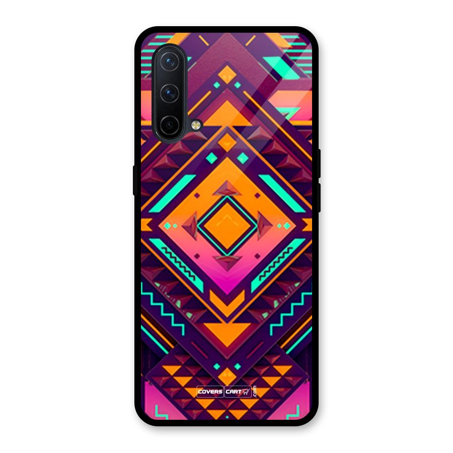 Creative Rhombus Glass Back Case for OnePlus Nord CE 5G