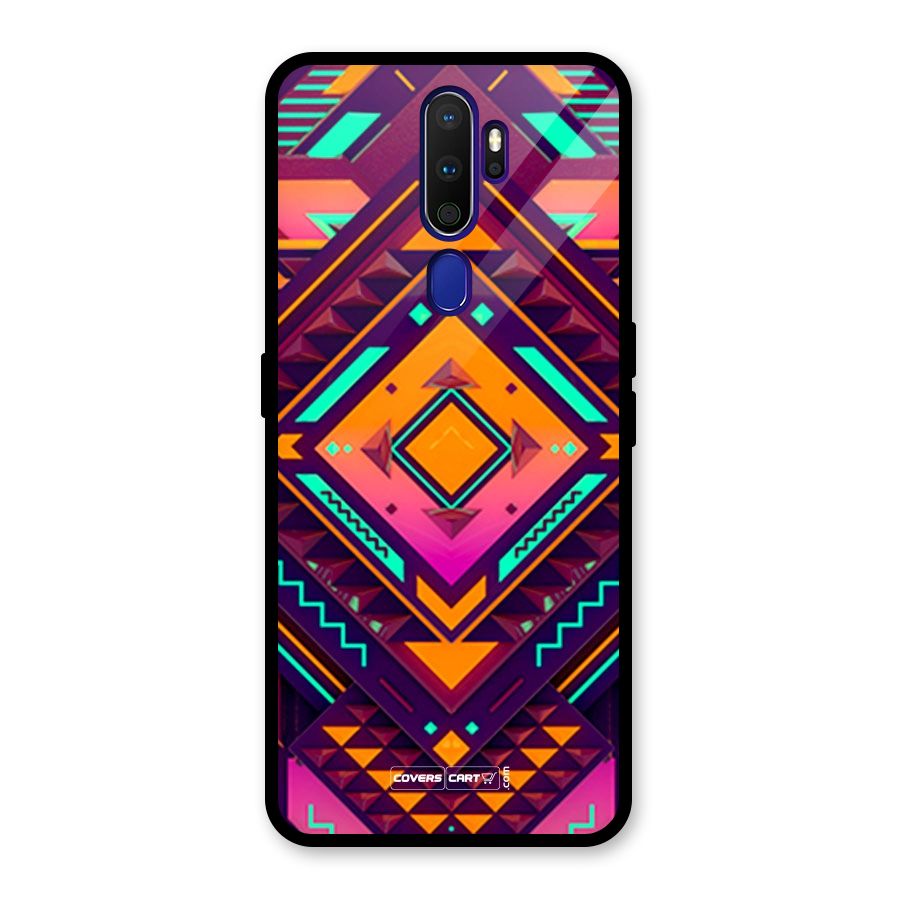 Creative Rhombus Glass Back Case for Oppo A9 (2020)