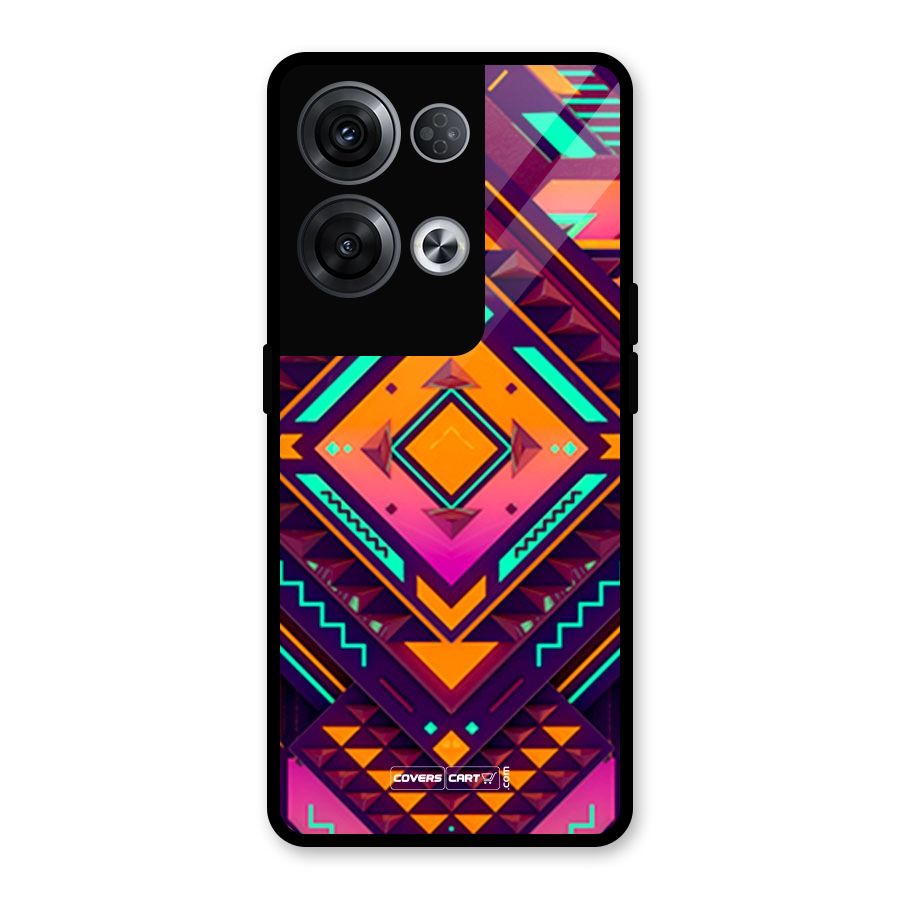 Creative Rhombus Glass Back Case for Oppo Reno8 Pro 5G