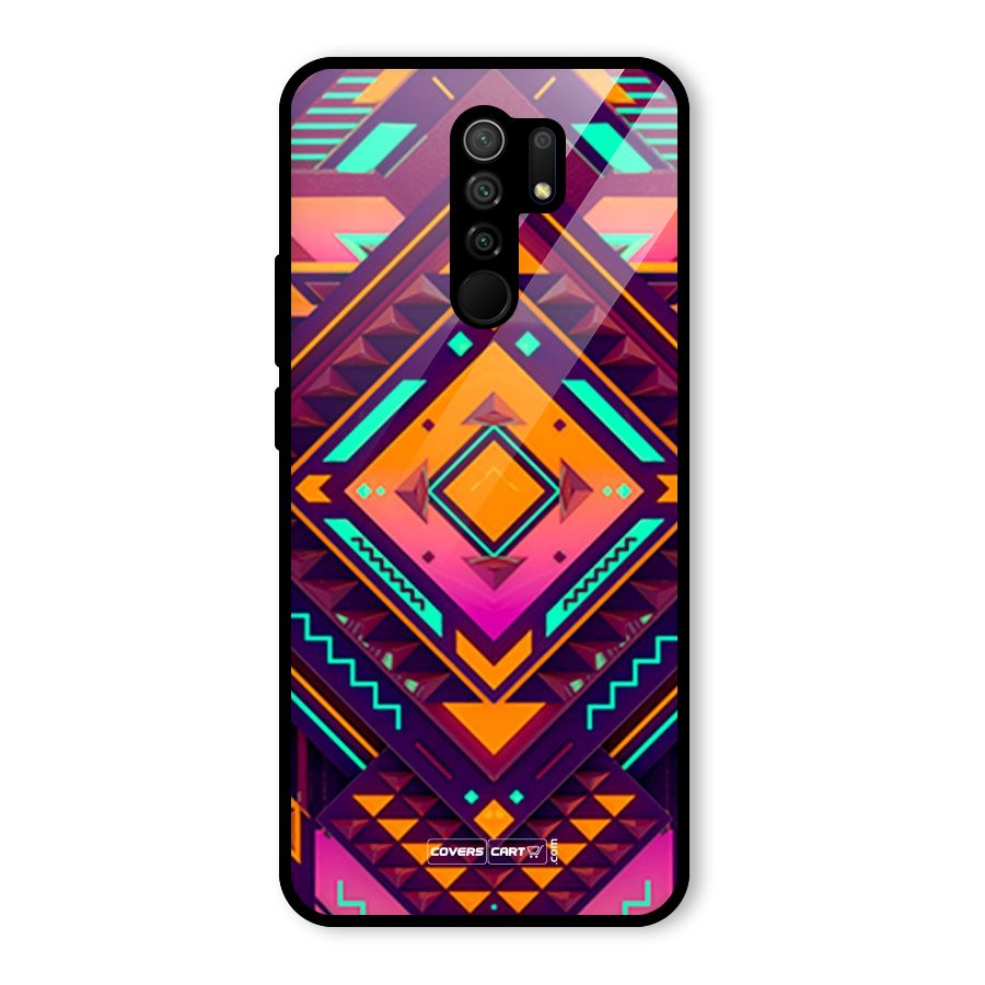 Creative Rhombus Glass Back Case for Poco M2