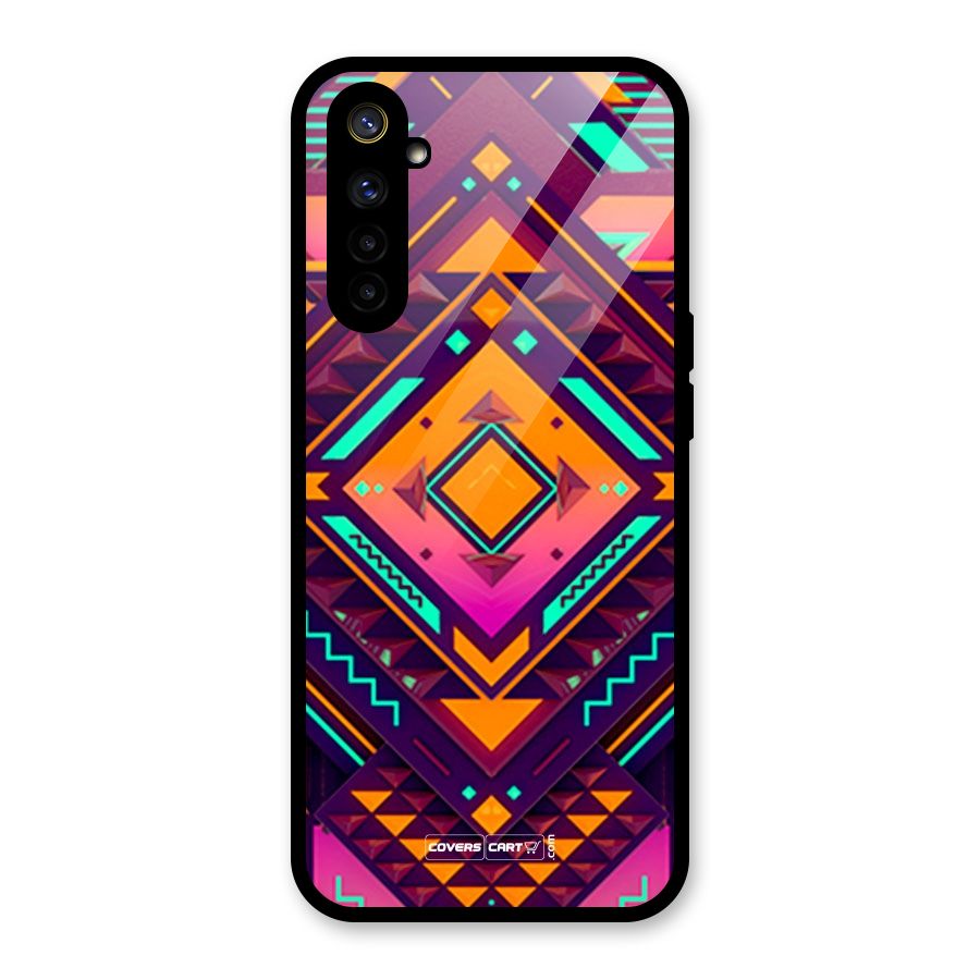Creative Rhombus Glass Back Case for Realme 6