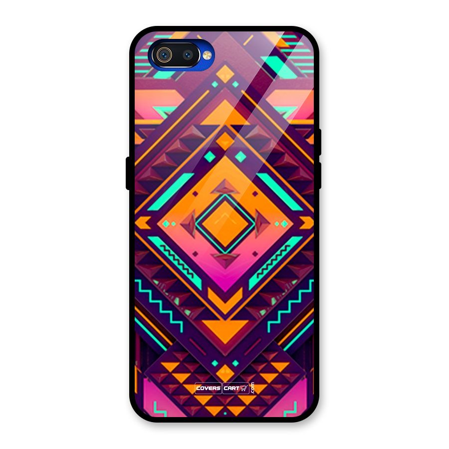 Creative Rhombus Glass Back Case for Realme C2