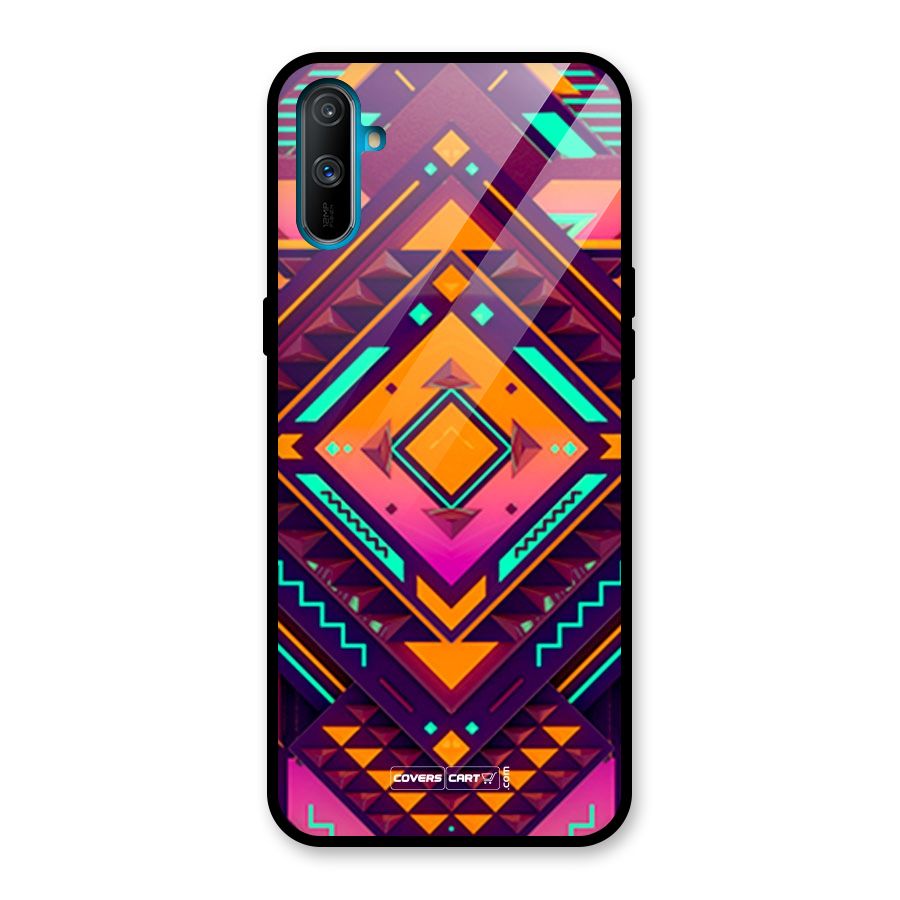 Creative Rhombus Glass Back Case for Realme C3