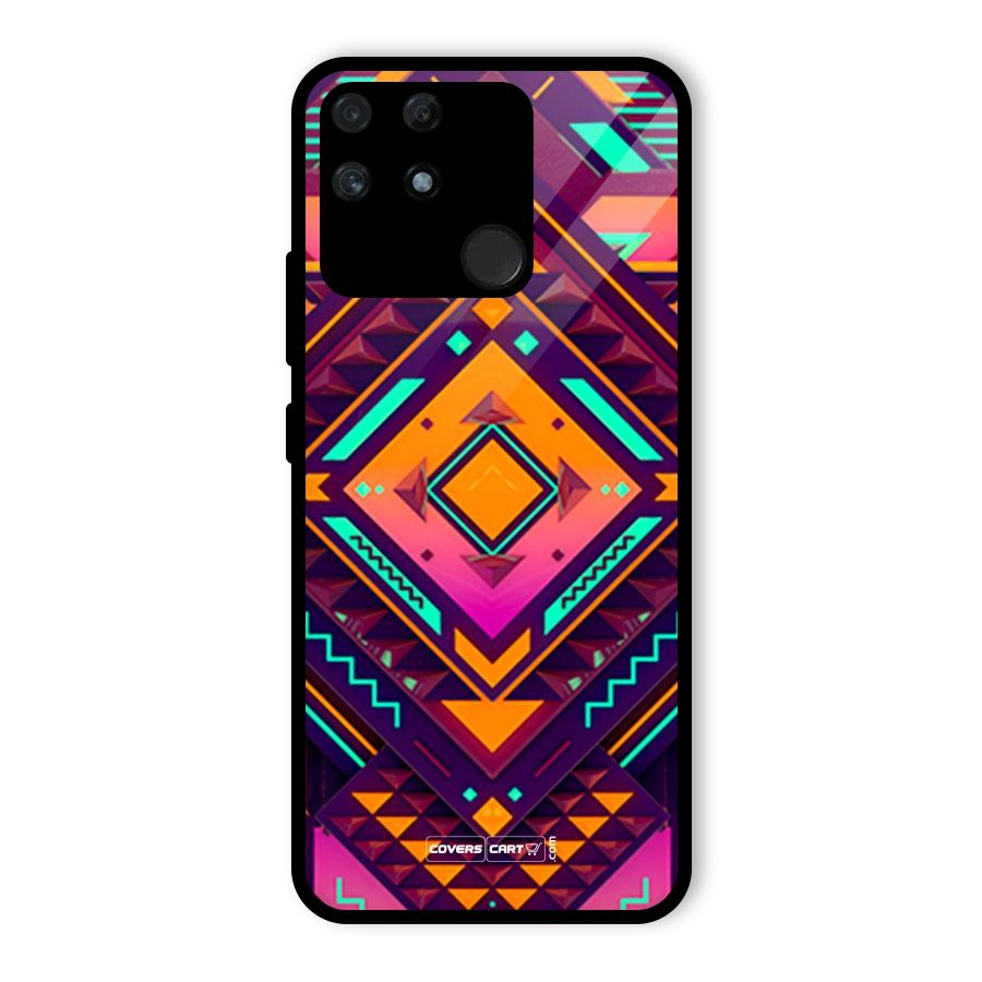 Creative Rhombus Glass Back Case for Realme Narzo 50A