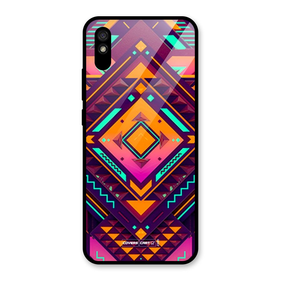 Creative Rhombus Glass Back Case for Redmi 9A