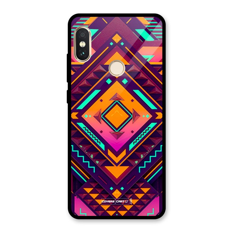 Creative Rhombus Glass Back Case for Redmi Note 5 Pro