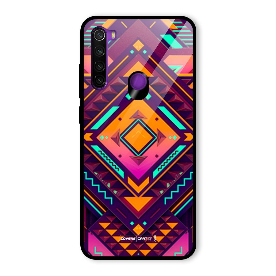 Creative Rhombus Glass Back Case for Redmi Note 8