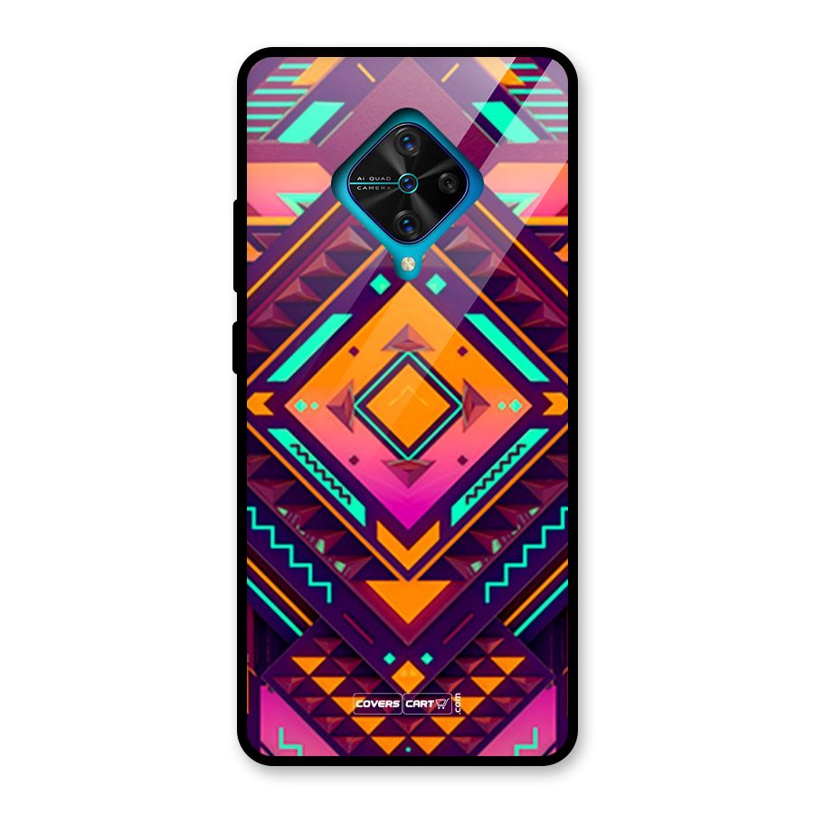 Creative Rhombus Glass Back Case for Vivo S1 Pro