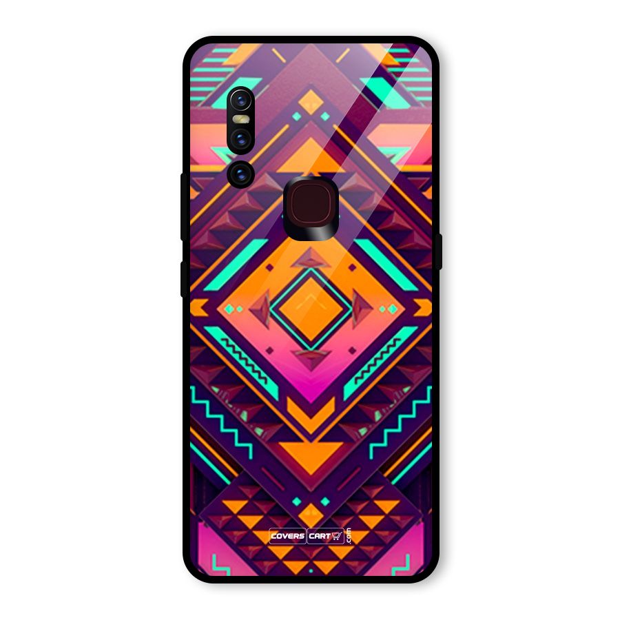 Creative Rhombus Glass Back Case for Vivo V15
