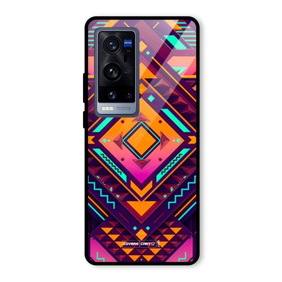 Creative Rhombus Glass Back Case for Vivo X60 Pro Plus