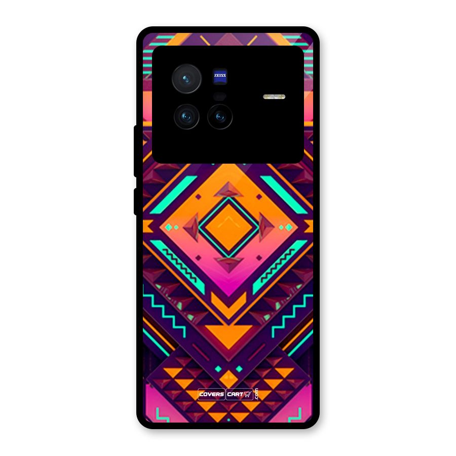 Creative Rhombus Glass Back Case for Vivo X80