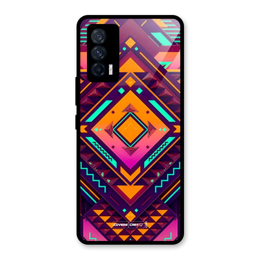 Creative Rhombus Glass Back Case for Vivo iQOO 7 5G