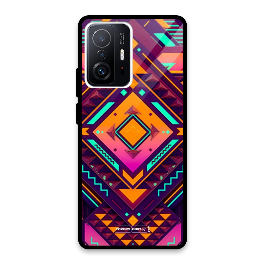 Creative Rhombus Glass Back Case for Xiaomi 11T Pro