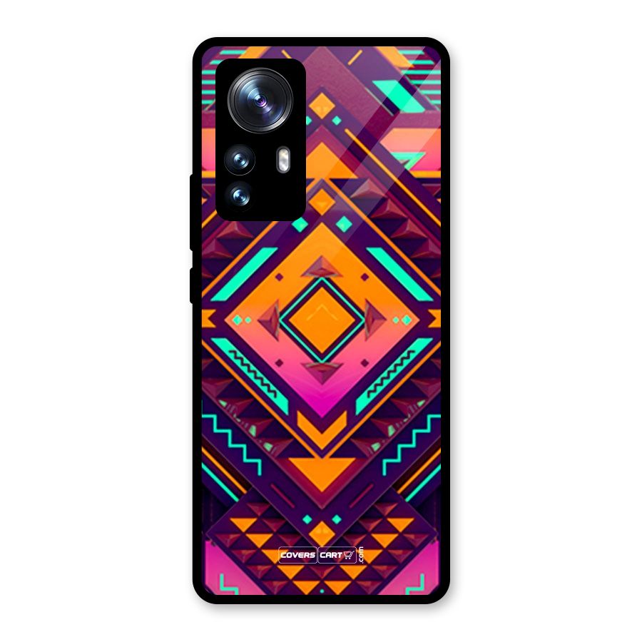 Creative Rhombus Glass Back Case for Xiaomi 12 Pro