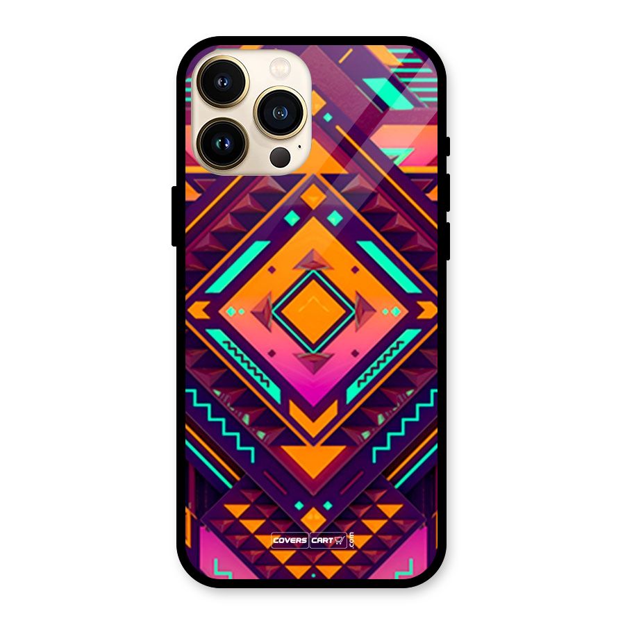 Creative Rhombus Glass Back Case for iPhone 13 Pro Max