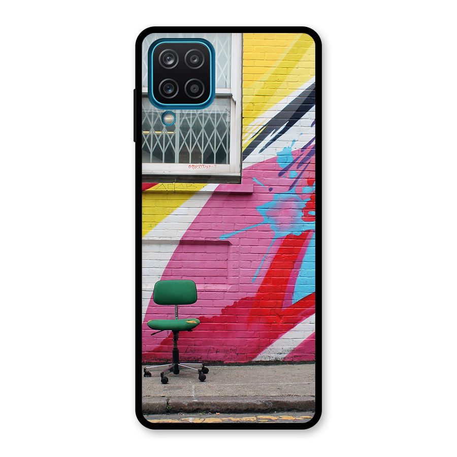 Creative Wall Art Glass Back Case for Galaxy A12