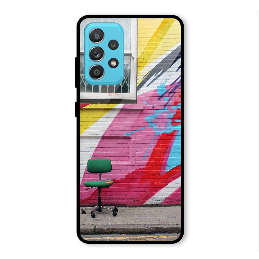 Creative Wall Art Glass Back Case for Galaxy A52