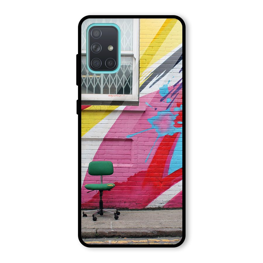 Creative Wall Art Glass Back Case for Galaxy A71